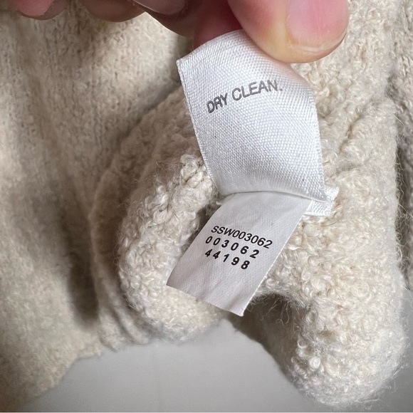 J Jill Sweater Womens XL beige Wool Blend Knit Long Sleeve Relaxed Fit fuzzy - Picture 7 of 8